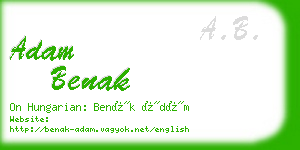 adam benak business card